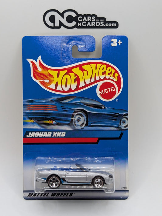 2000 Hot Wheels Jaguar XK8 Silver 27131 Collector #165 (Soft Corners)
