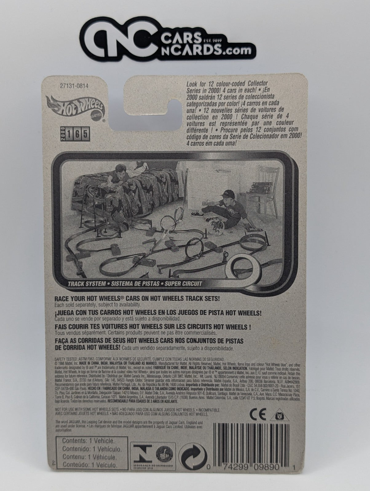 2000 Hot Wheels Jaguar XK8 Silver 27131 Collector #165 (Soft Corners)