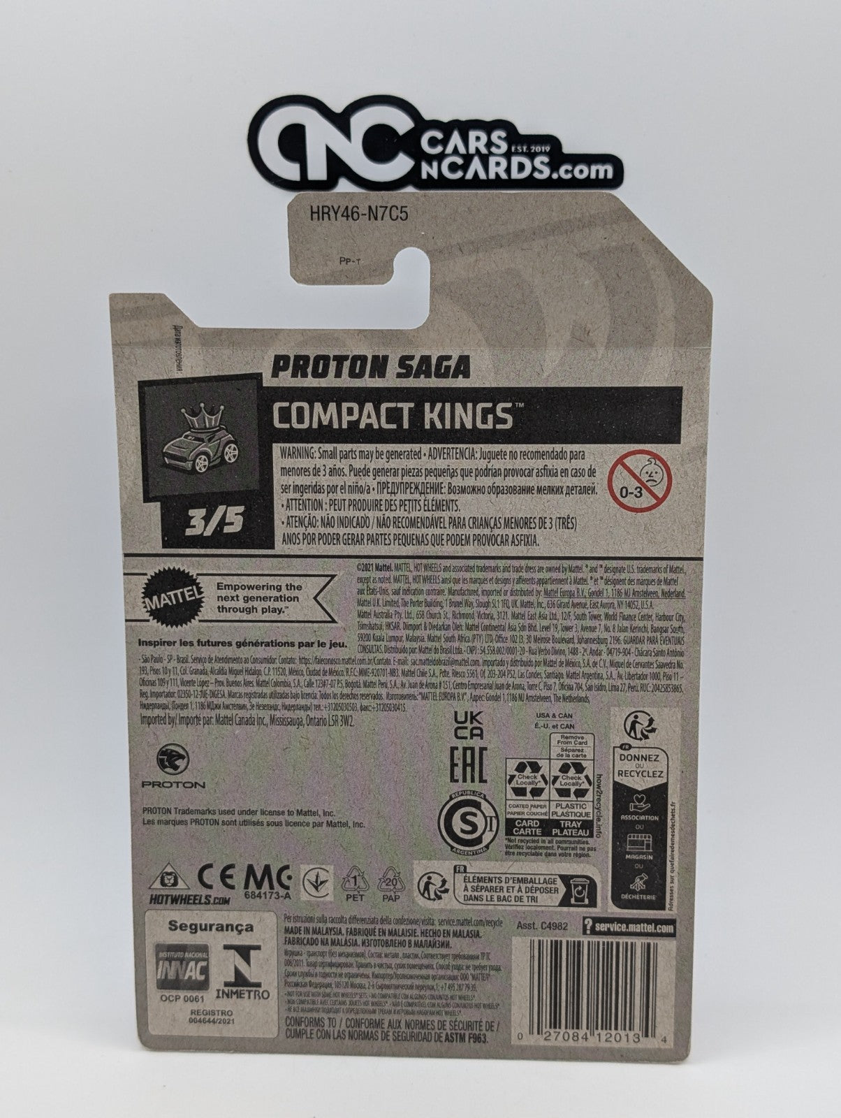 2024 Hot Wheels Compact Kings 3/5 Proton Saga Red 41/250