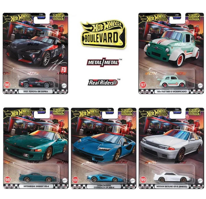 2024 Hot Wheels 1:64 Premium Boulevard 96 - 100 Full Set of 5 Cars