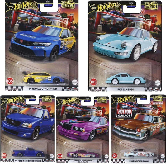 2024 Hot Wheels 1:64 Premium Boulevard 101 - 105 Full Set of 5 Cars
