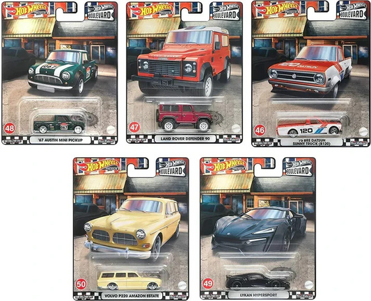 2022 Hot Wheels 1:64 Premium Boulevard 46 - 50 Full Set of 5 Cars