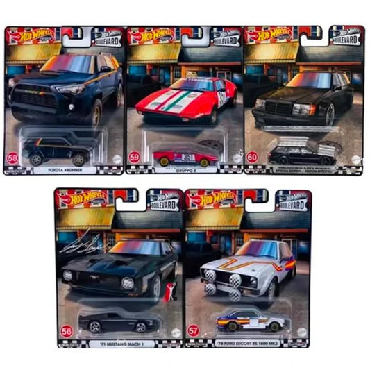 2022 Hot Wheels 1:64 Premium Boulevard 56 - 60 Full Set of 5 Cars