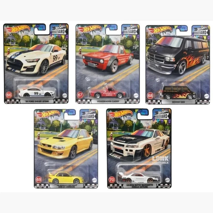 2023 Hot Wheels 1:64 Premium Boulevard 66 - 70 Full Set of 5 Cars