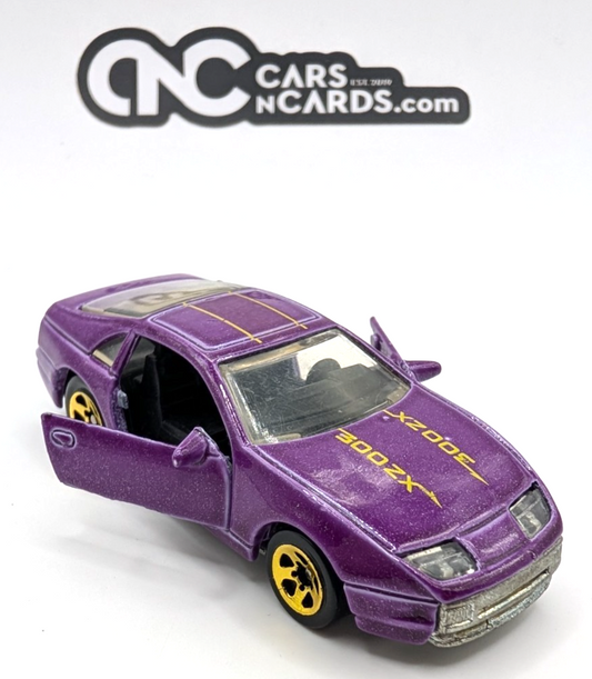 1994 Hot Wheels Nissan Custom Z Purple Opening Doors Gold 5SP LOOSE