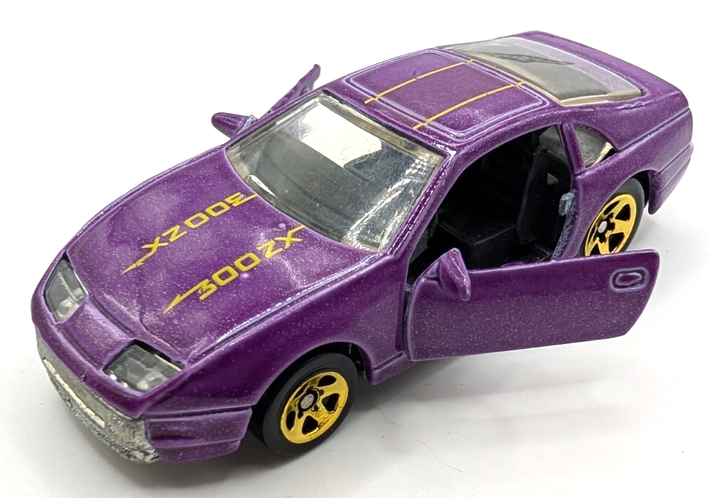 1994 Hot Wheels Nissan Custom Z Purple Opening Doors Gold 5SP LOOSE