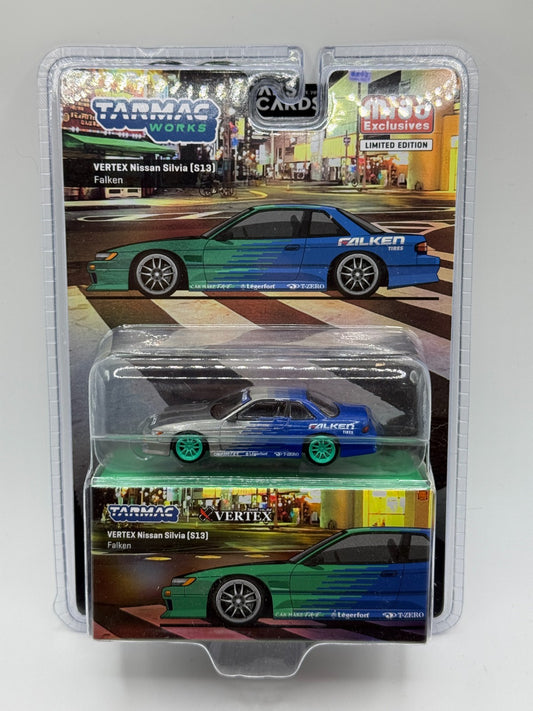 Tarmac Works 1:64 VERTEX Nissan Silvia (S13) Falken Blue MiJo Exclusives CHASE