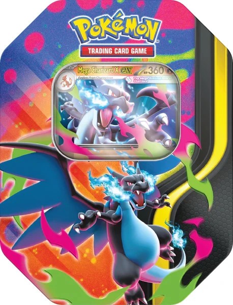Pokemon TCG: Mega Charizard Tin - Charizard X Sealed Tin