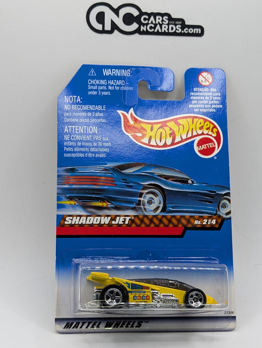 1999 Hot Wheels Game Over 2/4 Shadow Jet Yellow 21306 (Soft Corners)