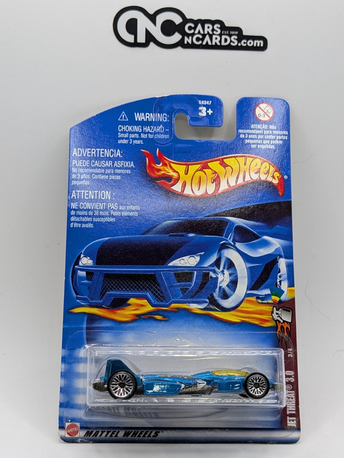 2002 Hot Wheels Spectraflame Series 3/4 Jet Threat 3.0 Blue (Soft Corners)