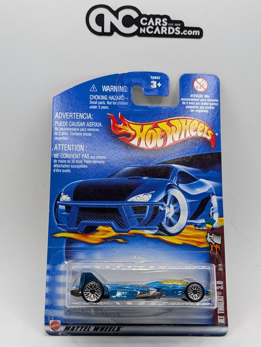 2002 Hot Wheels Spectraflame Series 3/4 Jet Threat 3.0 Blue (Soft Corners)