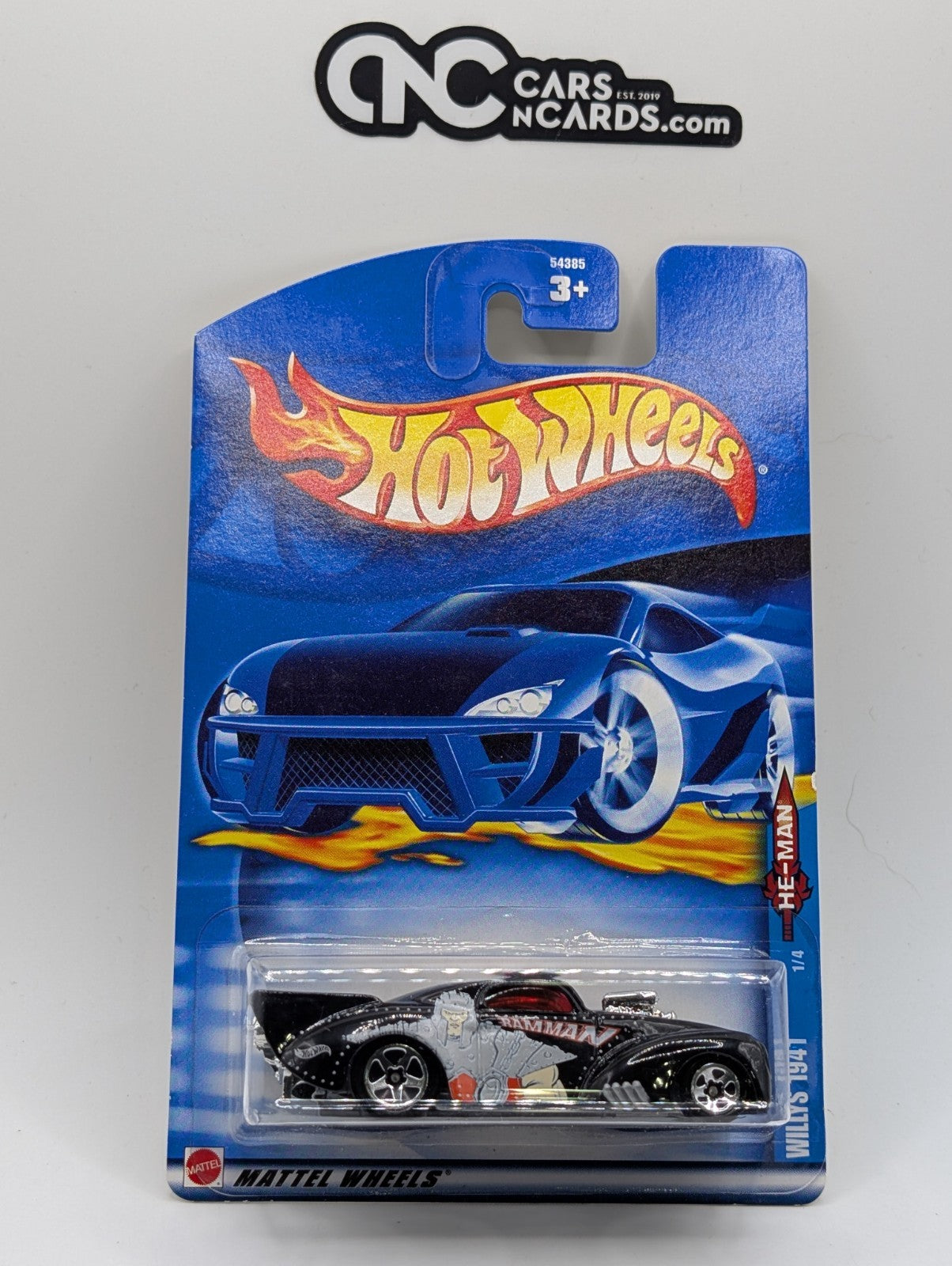 2002 Hot Wheels MOTU 1/4 Willys 1941 Black (Soft Corners)