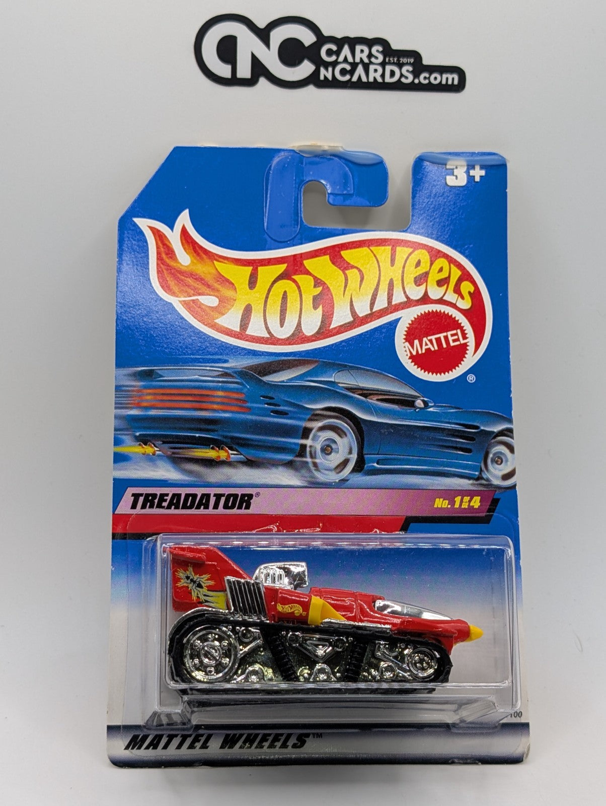 1999 Hot Wheels Buggin' Out 1/4 Treadator Red 21100 (Card Damage)