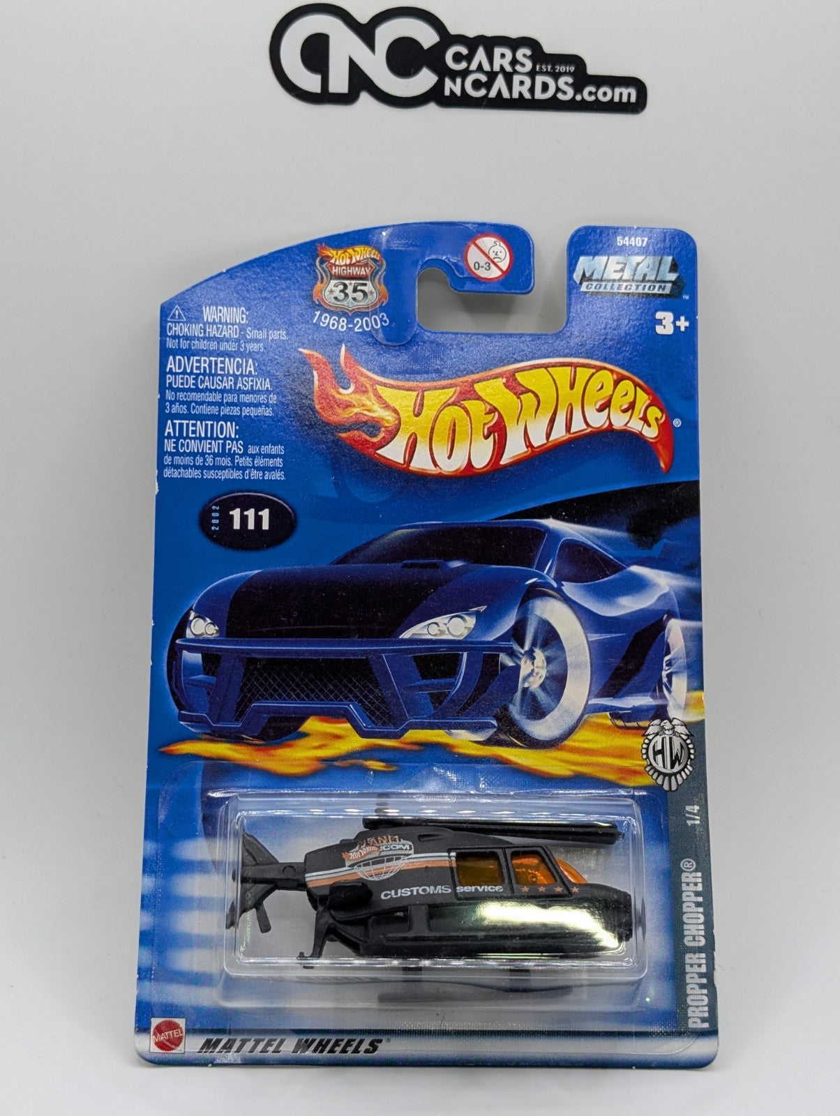 2002 Hot Wheels Fed Fleet 1/4 Propper Chopper (Soft Corners)