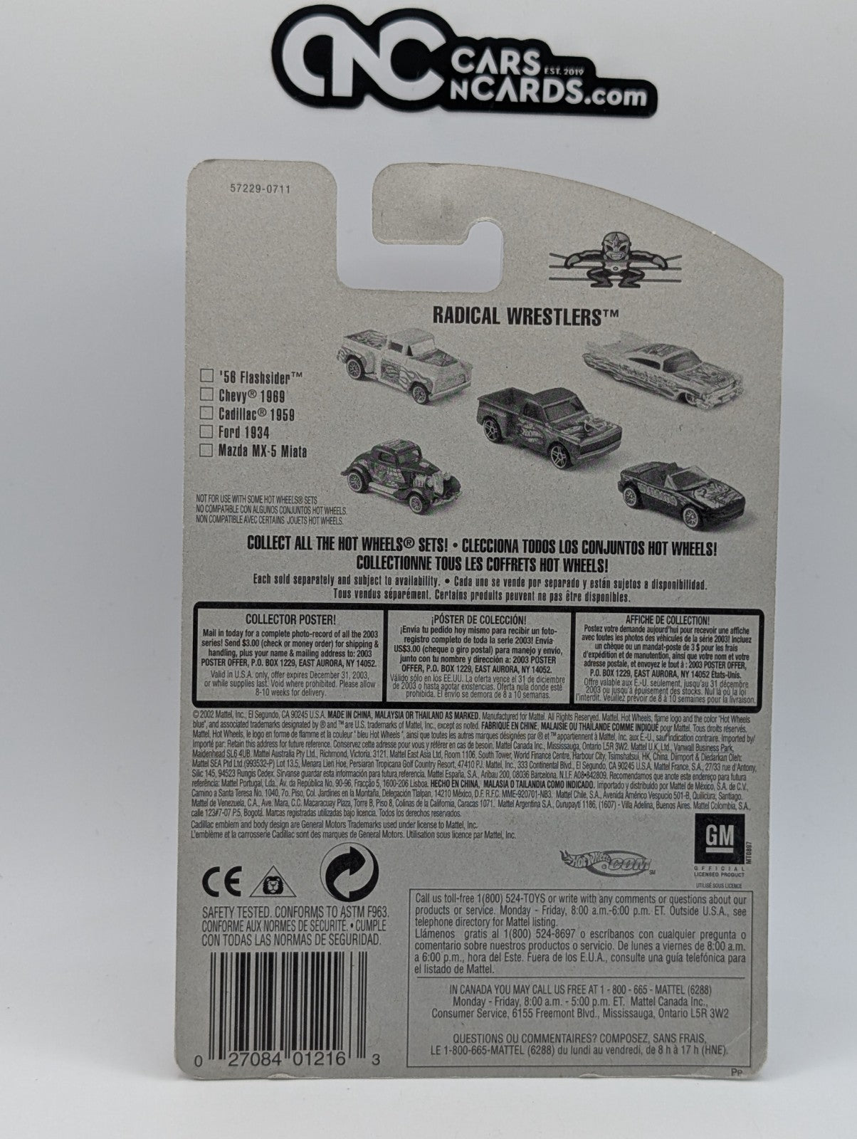 2003 Hot Wheels Radical Wrestlers 3/5 Cadillac 1959 (Soft Corners)