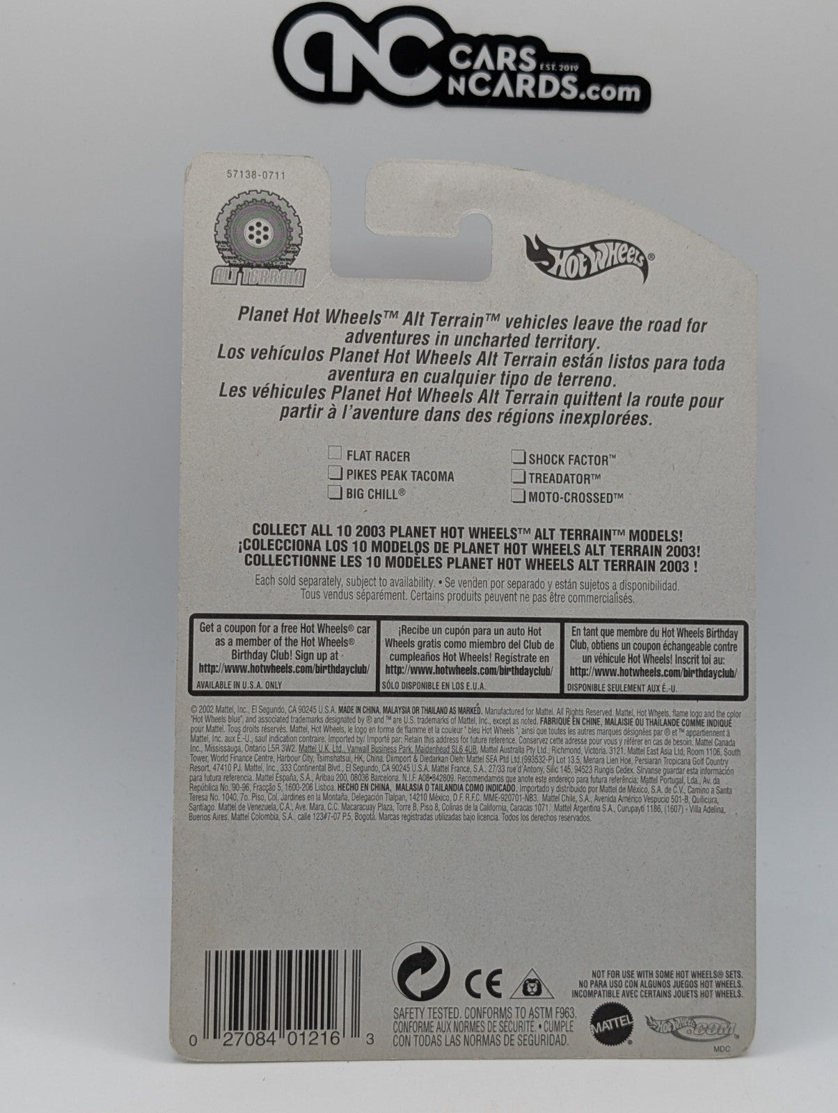 2003 Hot Wheels Alt Terrain 4/10 Shock Factor (Soft Corners)