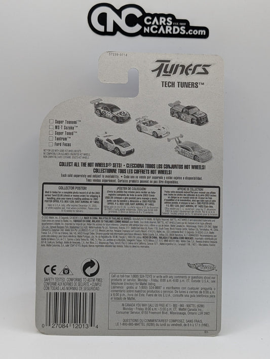 2003 Hot Wheels Tech Tuners 3/5 Super Tuned (Yellow Blister)