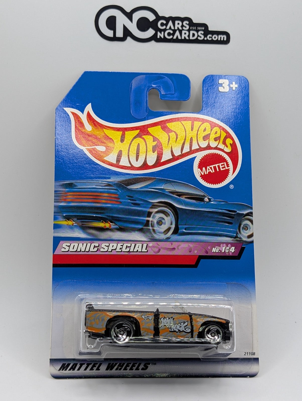 1999 Hot Wheels Street Art 1/4 Sonic Special Mini Truck 21108 (Soft Corners)