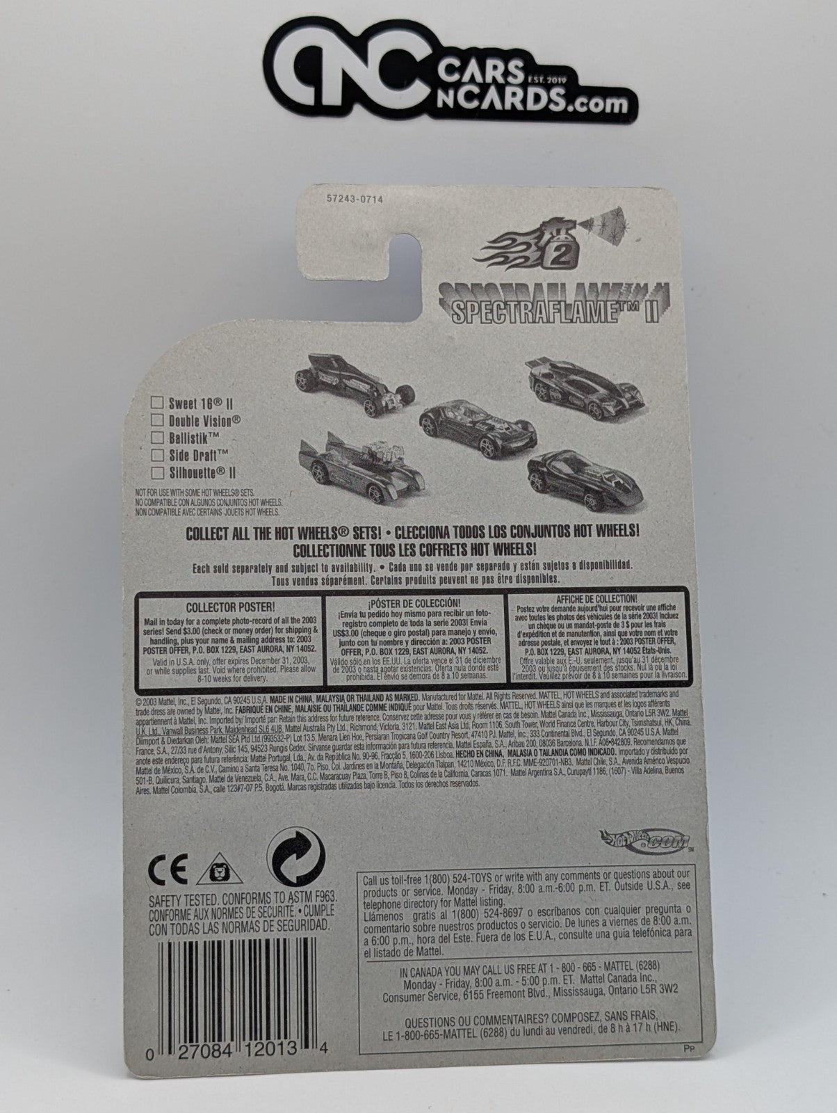 2003 Hot Wheels Spectraflame II Series 2/5 Double Vision (Soft Corners)