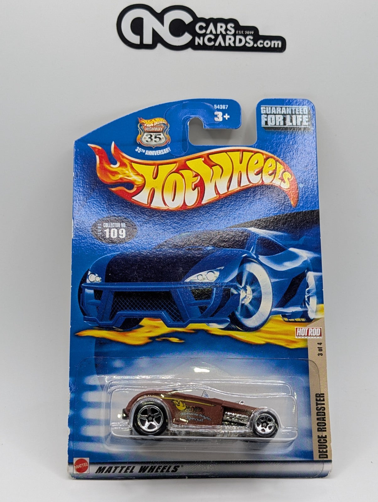 2002 Hot Wheels Hot Rod Magazine 3/4 Deuce Roadster (Card Damage)