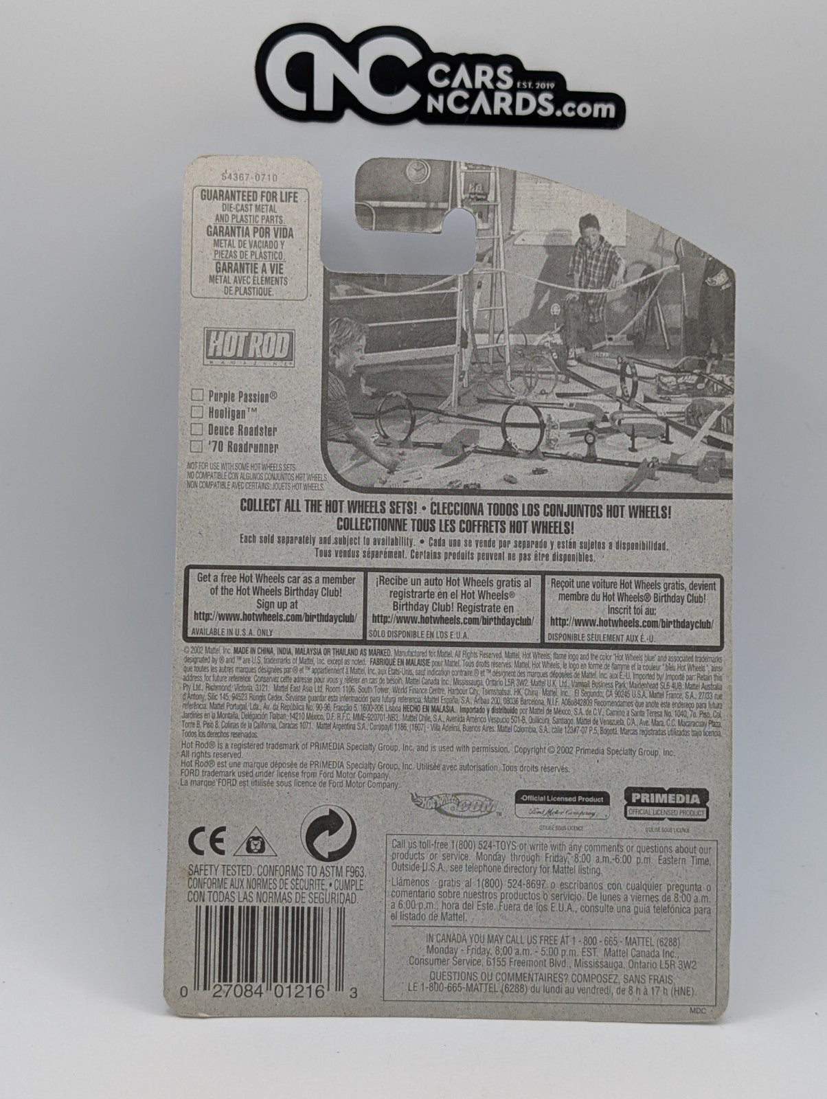 2002 Hot Wheels Hot Rod Magazine 3/4 Deuce Roadster (Card Damage)