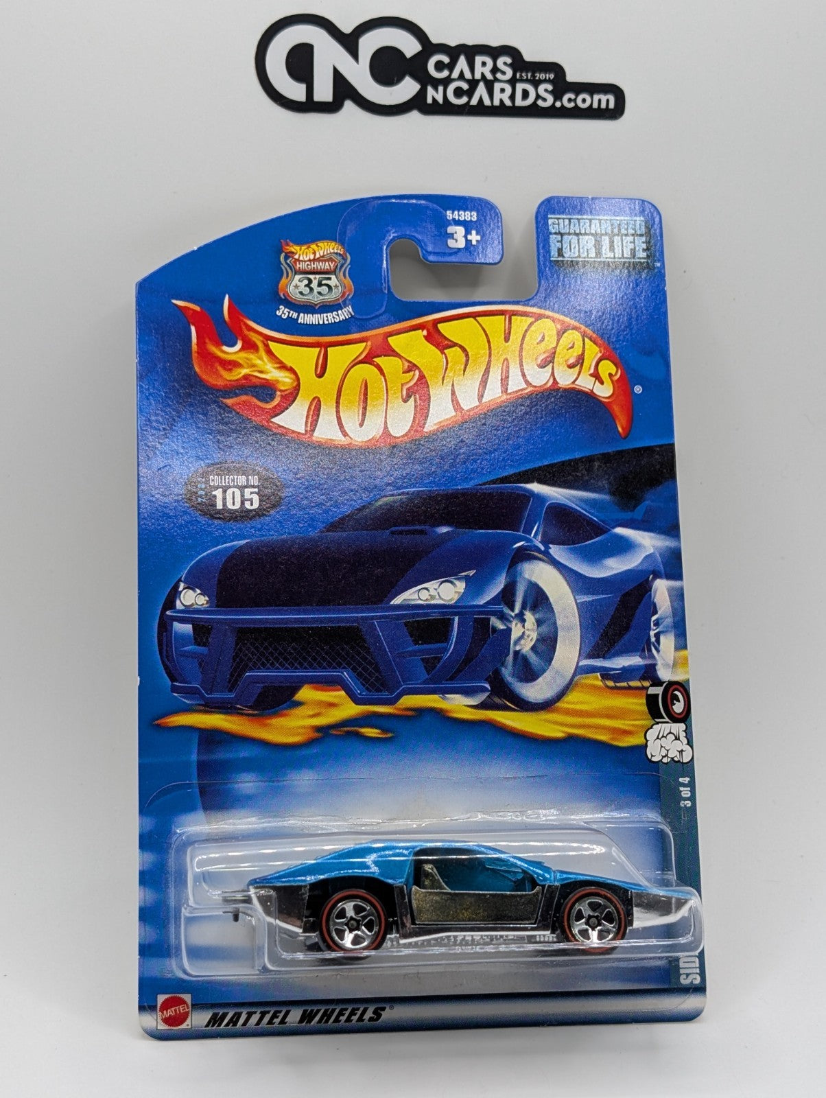 2002 Hot Wheels Red Line Series 3/4 Side Kick Blue (Soft Corners)