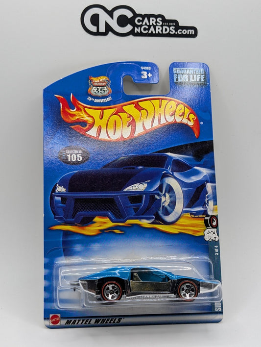 2002 Hot Wheels Red Line Series 3/4 Side Kick Blue (Soft Corners)