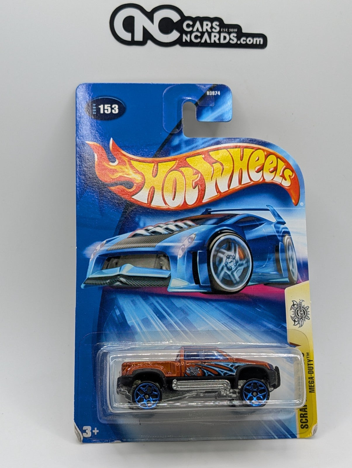 2004 Hot Wheels Scrapheads 1/5 Mega-Duty Orange (Card Damage)