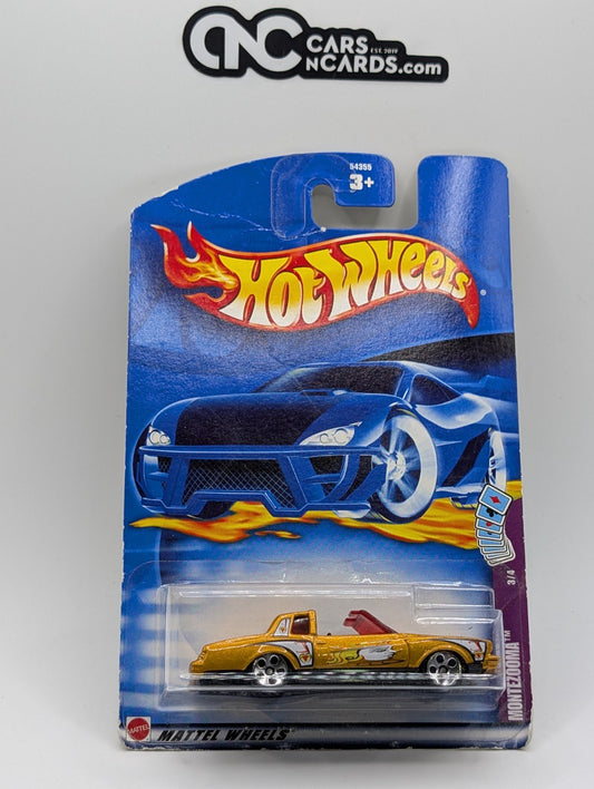 2002 Hot Wheels Trump Cars 3/4 Montezooma Gold (Card Damage)