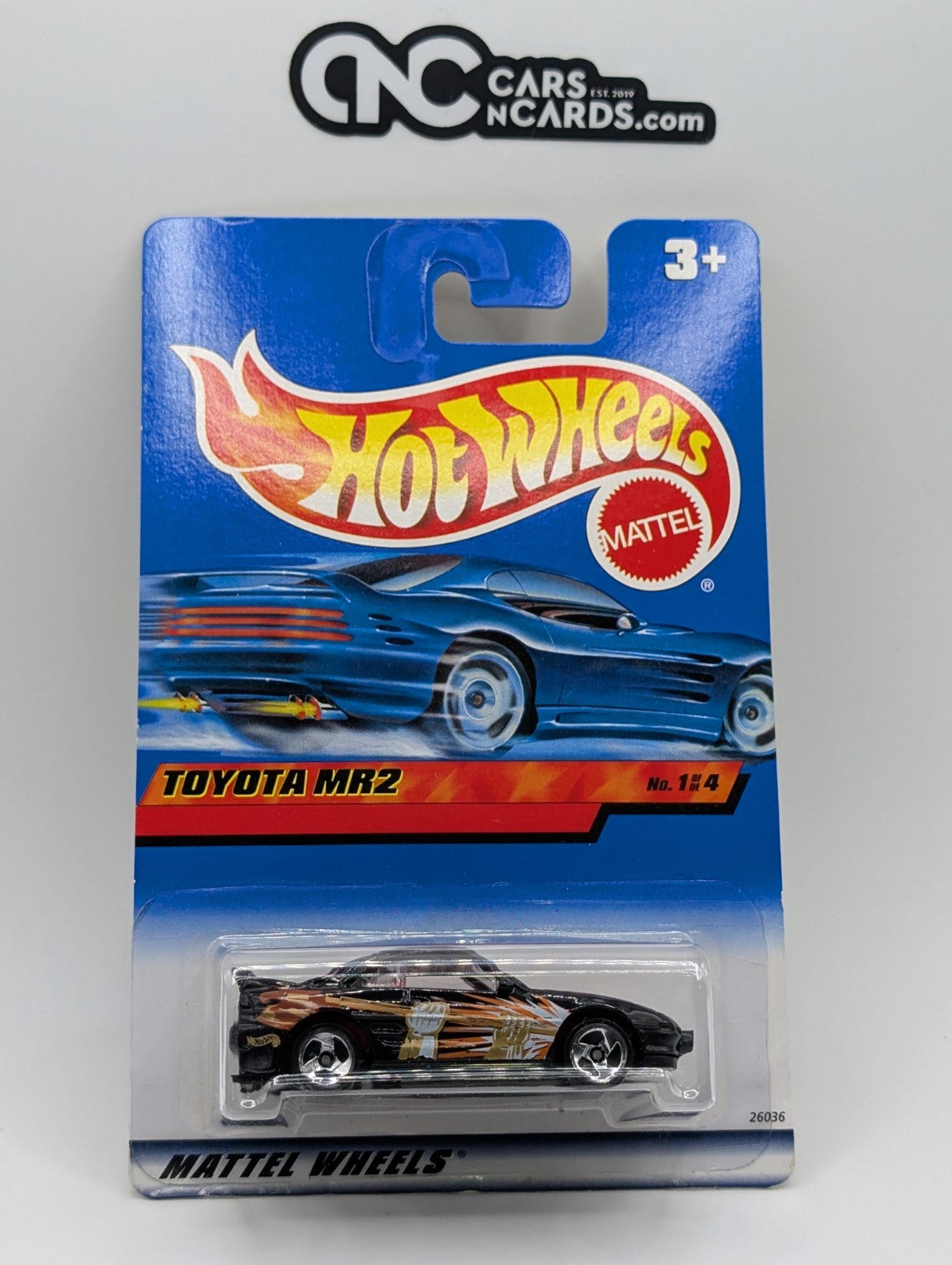 2000 Hot Wheels Kung Fu Force 1/4 Toyota MR2 Black 26036 (Soft Corners)