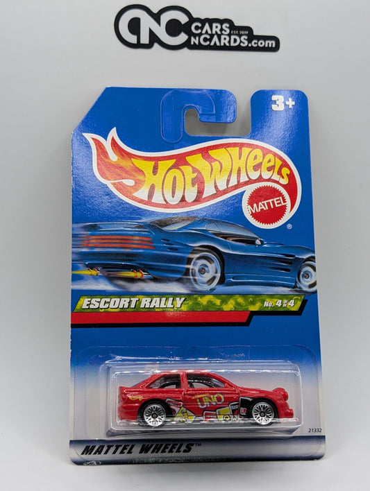 1999 Hot Wheels Classic Games 4/4 Escort Rally Red Uno 21332 (Soft Corners)