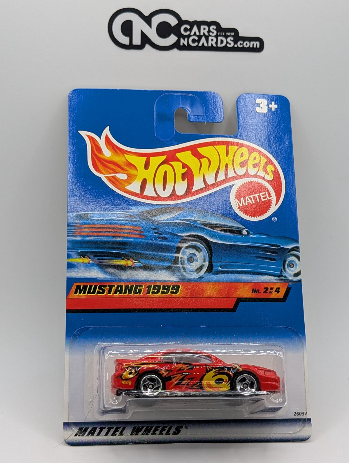 2000 Hot Wheels Kung Fu Force 2/4 Mustang 1999 Red 26037 (Soft Corners)