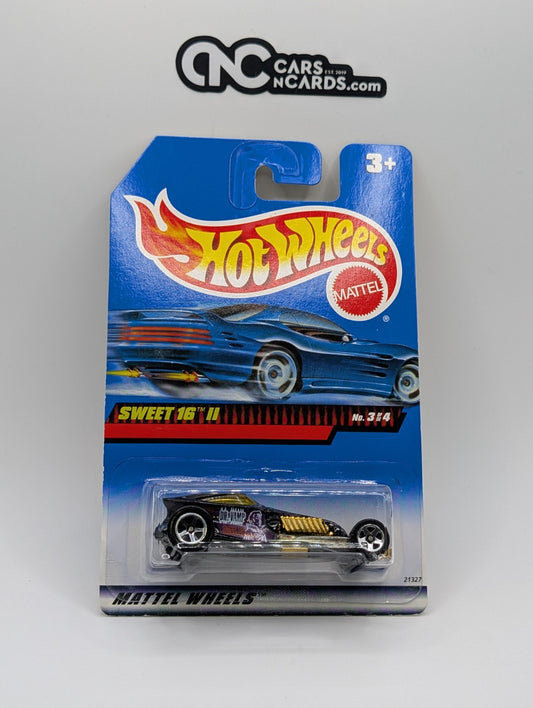 1999 Hot Wheels Terrorific Series 3/4 Sweet 16 II Black 21327 (Soft Corners)
