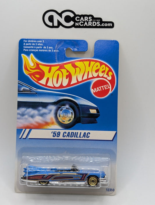 1995 Hot Wheels '59 Cadillac Blue 12359 #266 (Soft Corners)