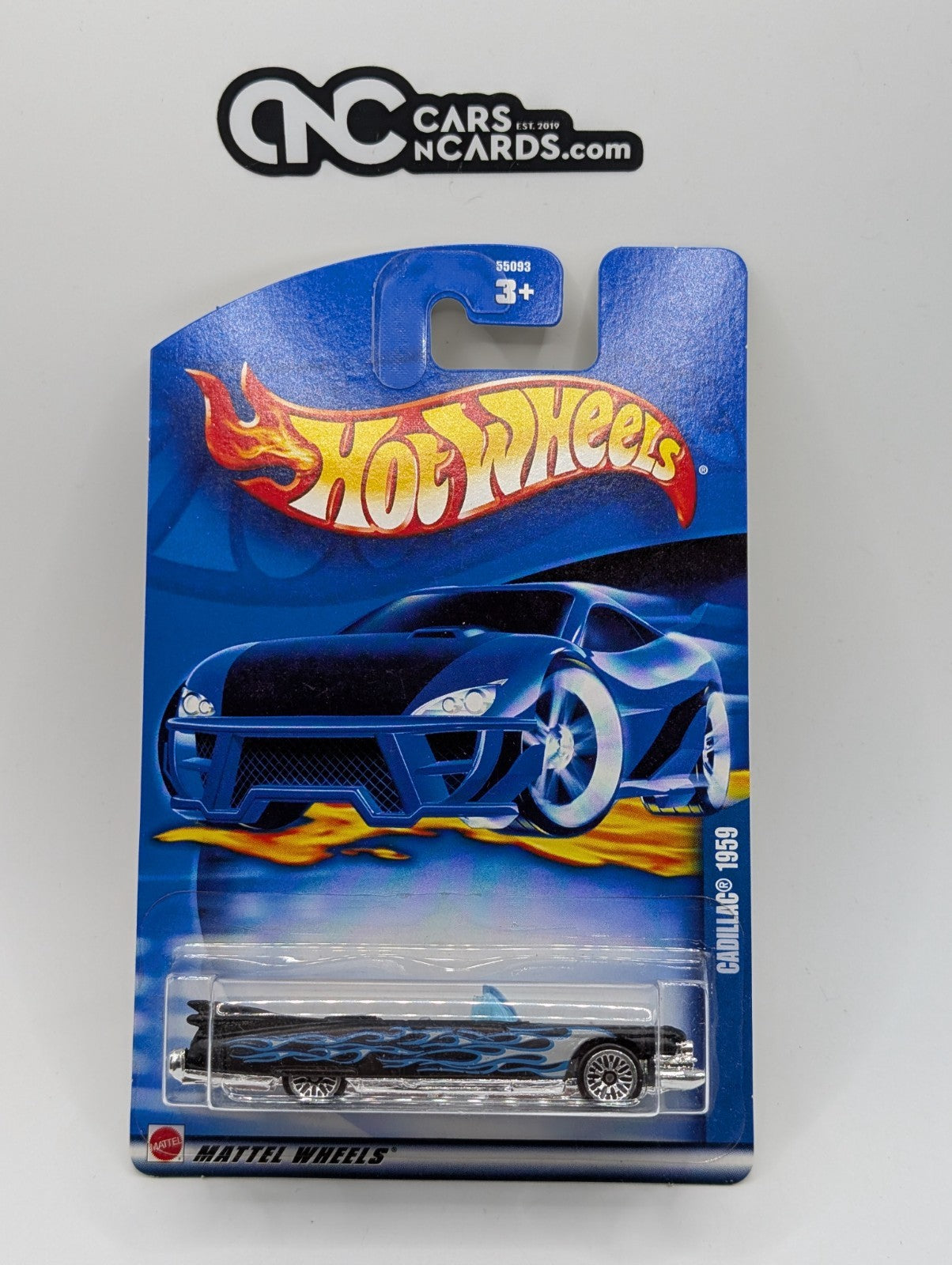 2002 Hot Wheels Cadillac 1959 #208 Black (Soft Corners)