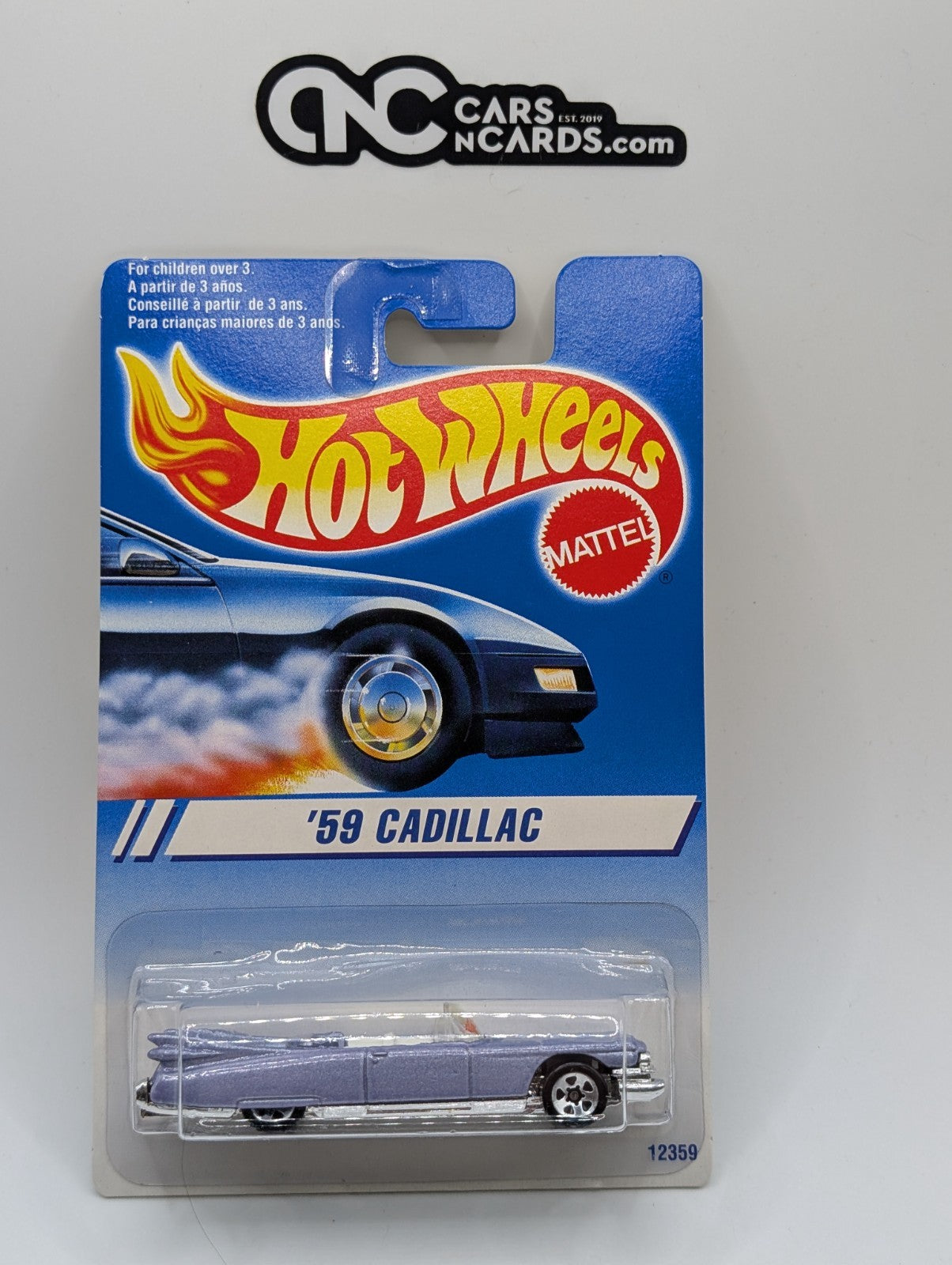 1995 Hot Wheels '59 Cadillac Purple 12359 #266 (Soft Corners)