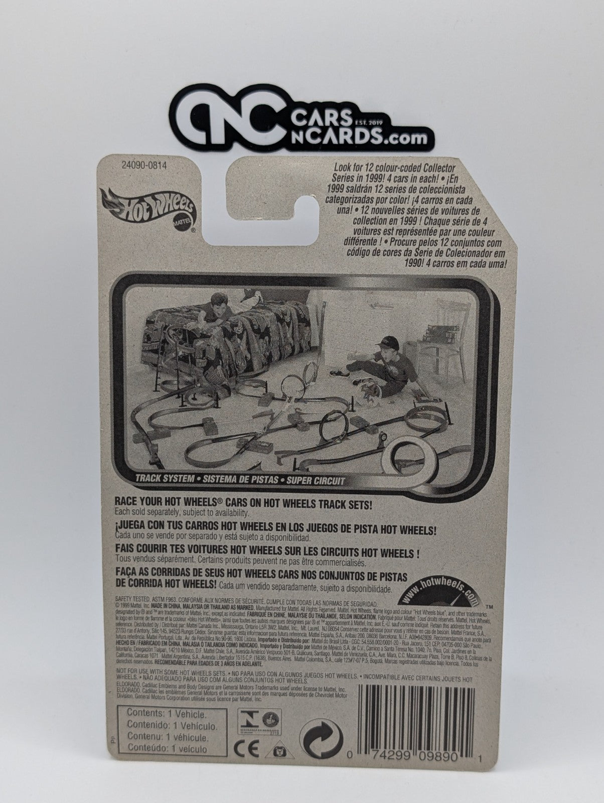 1999 Hot Wheels Cadillac Eldorado 1959 Blue 24090 (Soft Corners)