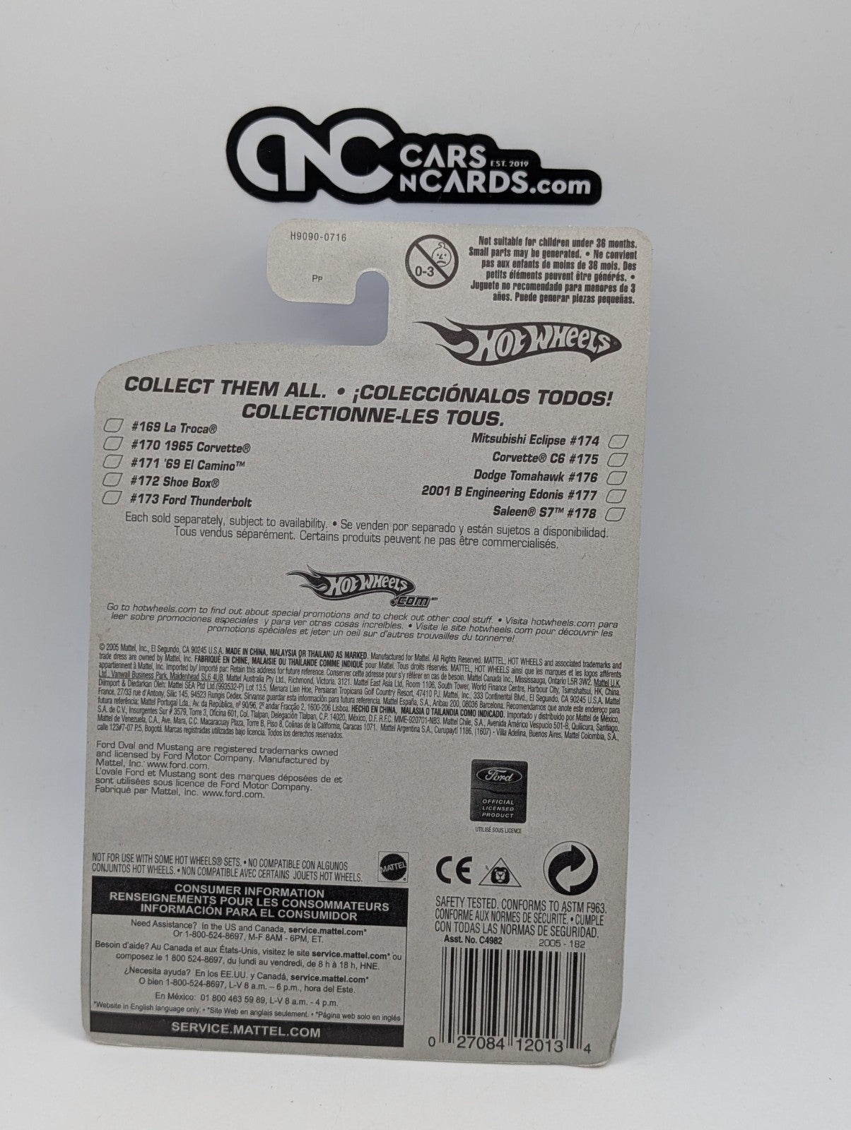 2005 Hot Wheels '71 Mustang Funny Car Orange #182 (Soft Corners)