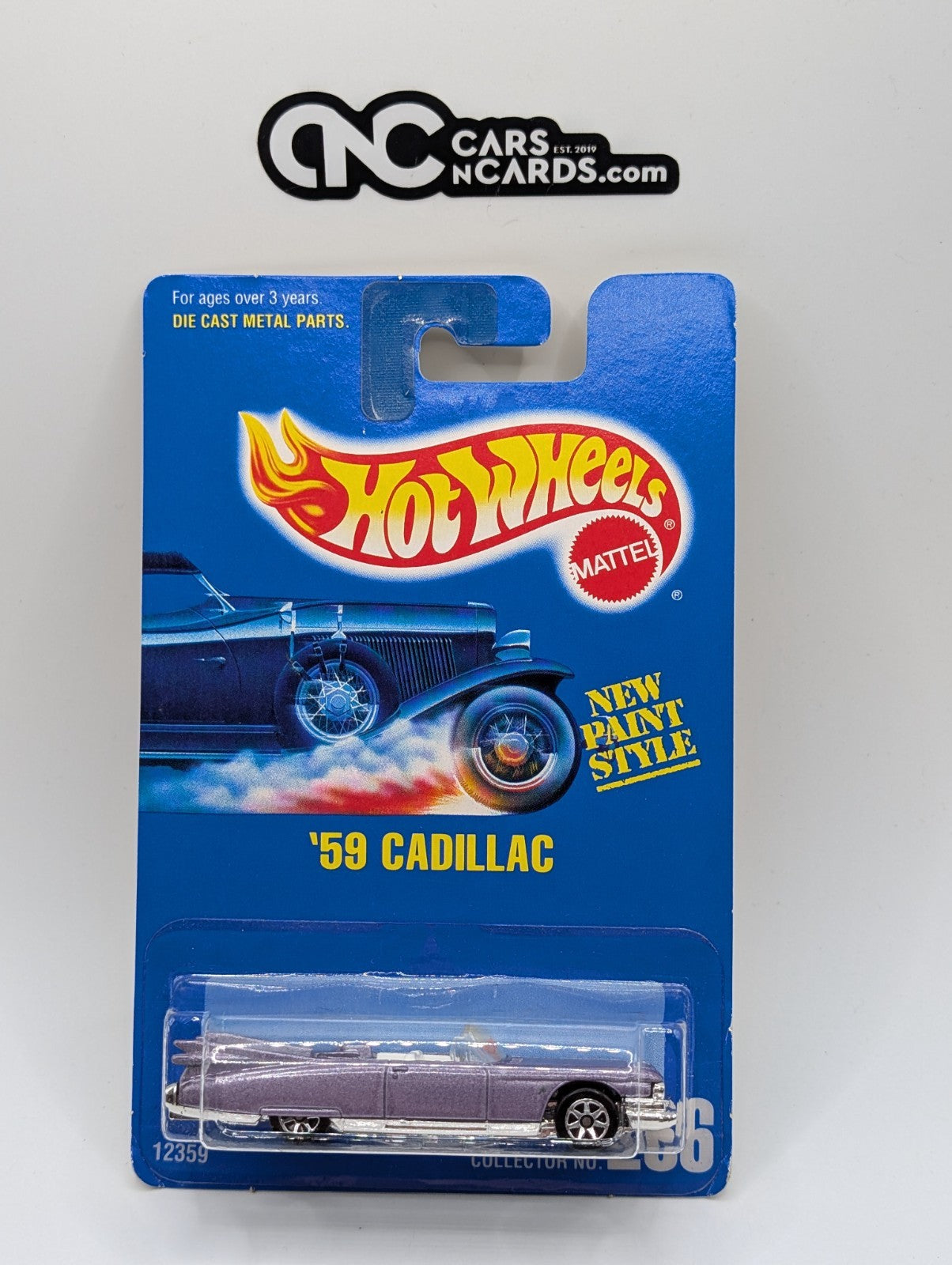 1995 Hot Wheels '59 Cadillac Purple 12359 #266 (Soft Corners)