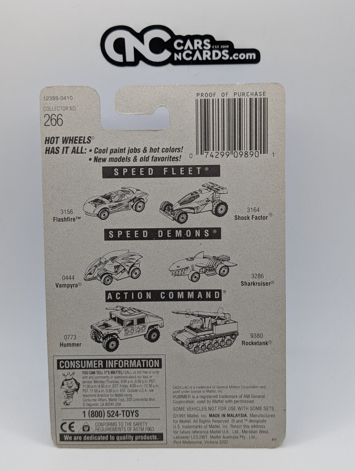 1995 Hot Wheels '59 Cadillac Purple 12359 #266 (Soft Corners)