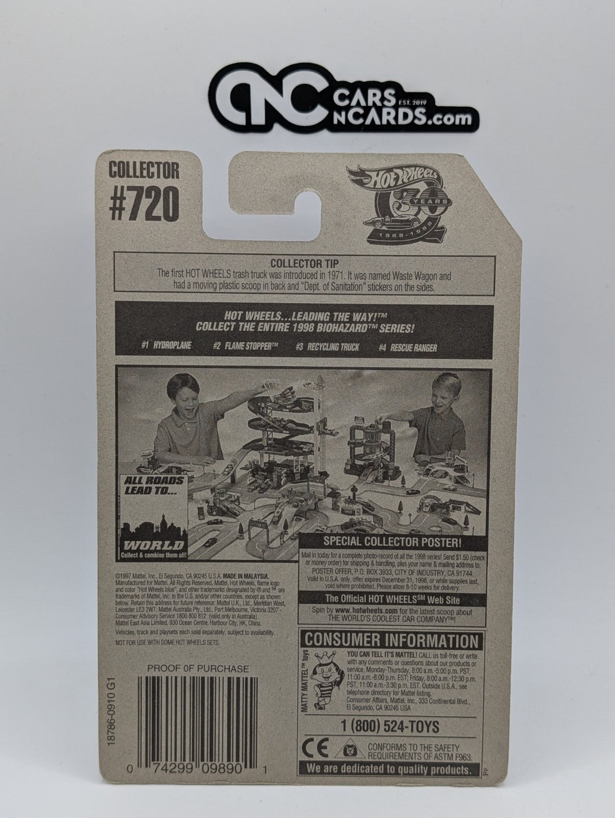 1998 Hot Wheels Biohazard 4/4 Rescue Ranger 18786 (Soft Corners)