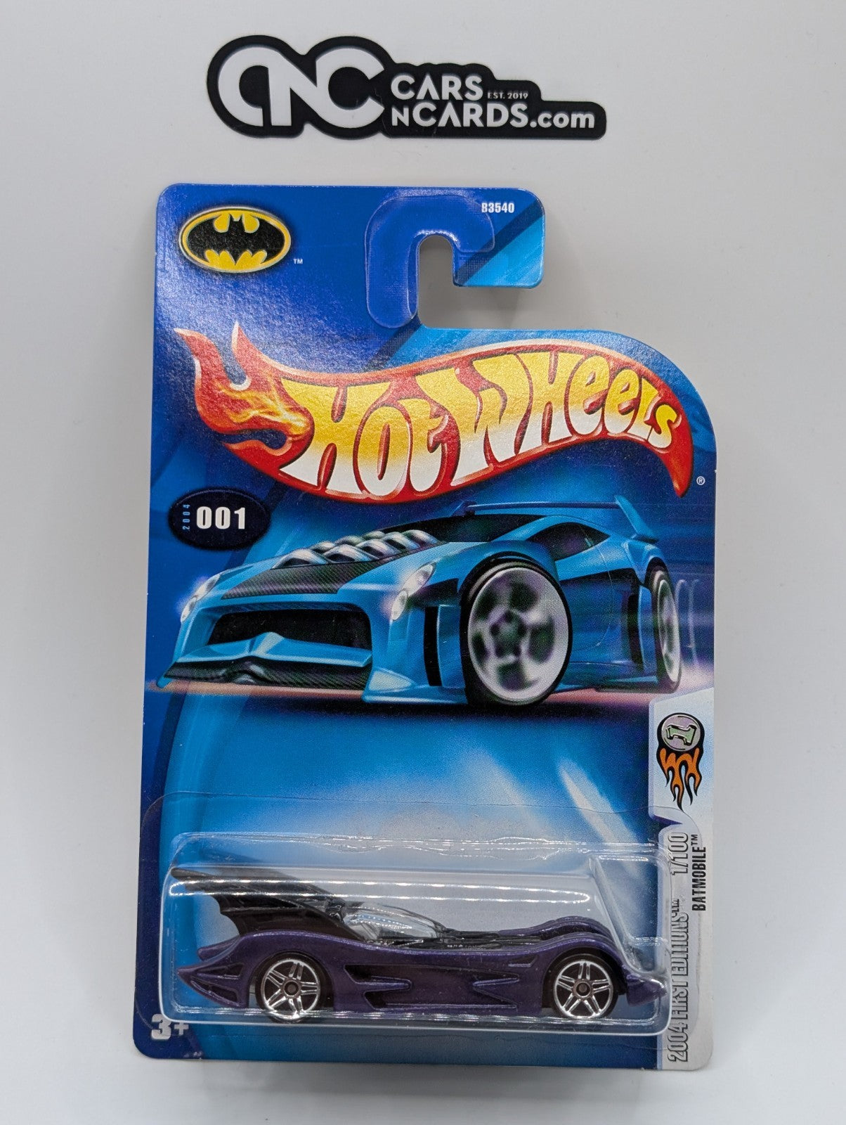 2004 Hot Wheels First Editions 1/100 Batmobile Purple (Soft Corners)