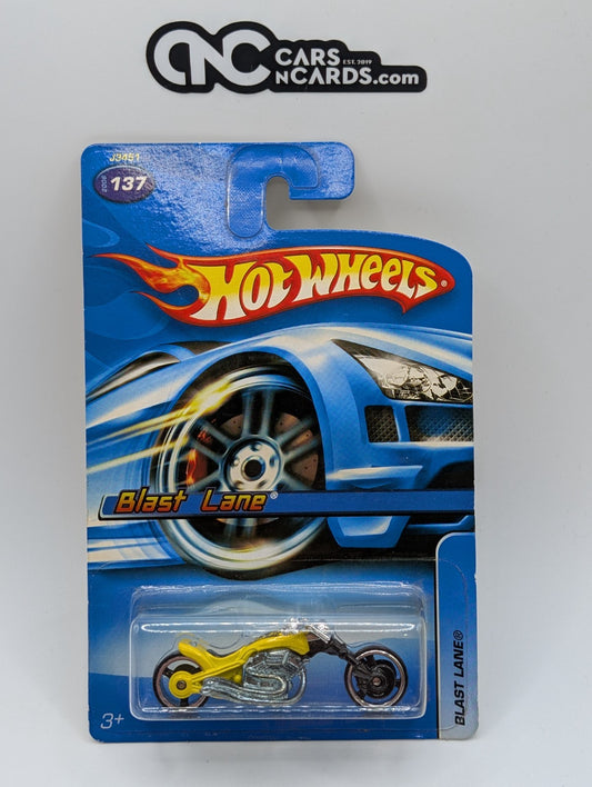 2006 Hot Wheels Blast Lane Yellow #137 (Soft Corners)