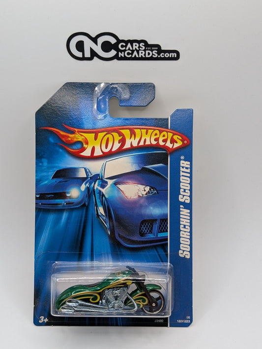 2006 Hot Wheels Open Stock Scorchin' Scooter Green #183 (Soft Corners)