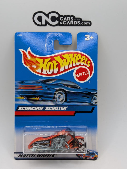 2000 Hot Wheels Scorchin' Scooter Orange #240 (Soft Corners)