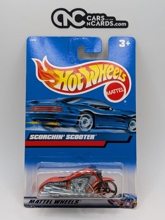 2000 Hot Wheels Scorchin' Scooter Orange #240 (Cracked Blister)