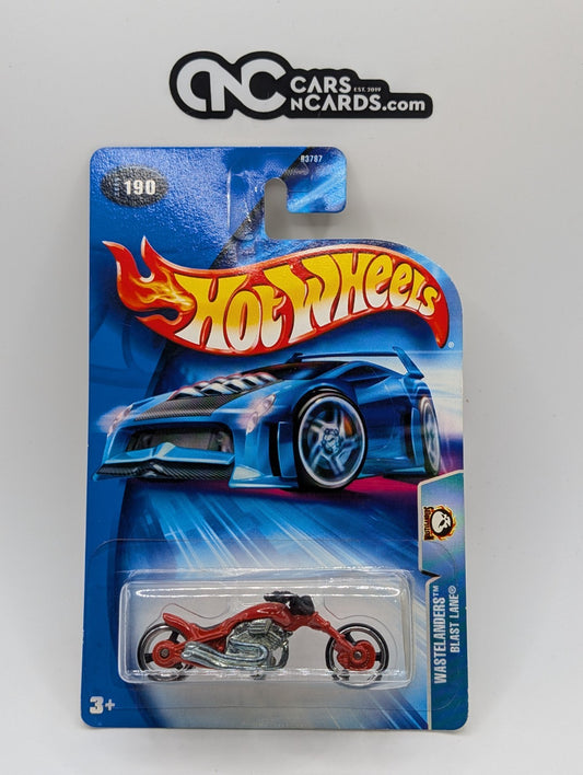 2004 Hot Wheels Wastelanders Lane Red #190 (Dented Blister)