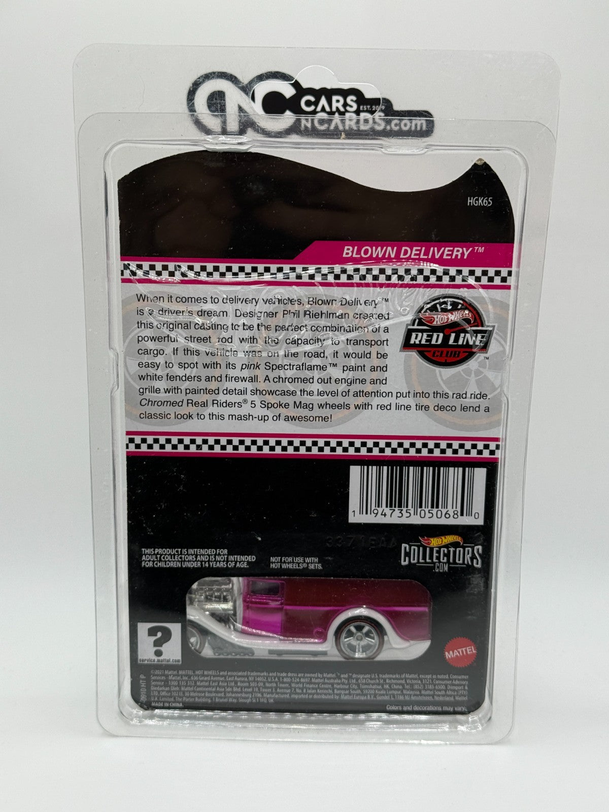 2022 Hot Wheels RLC Redline Club Pink Blown Delivery With Protector