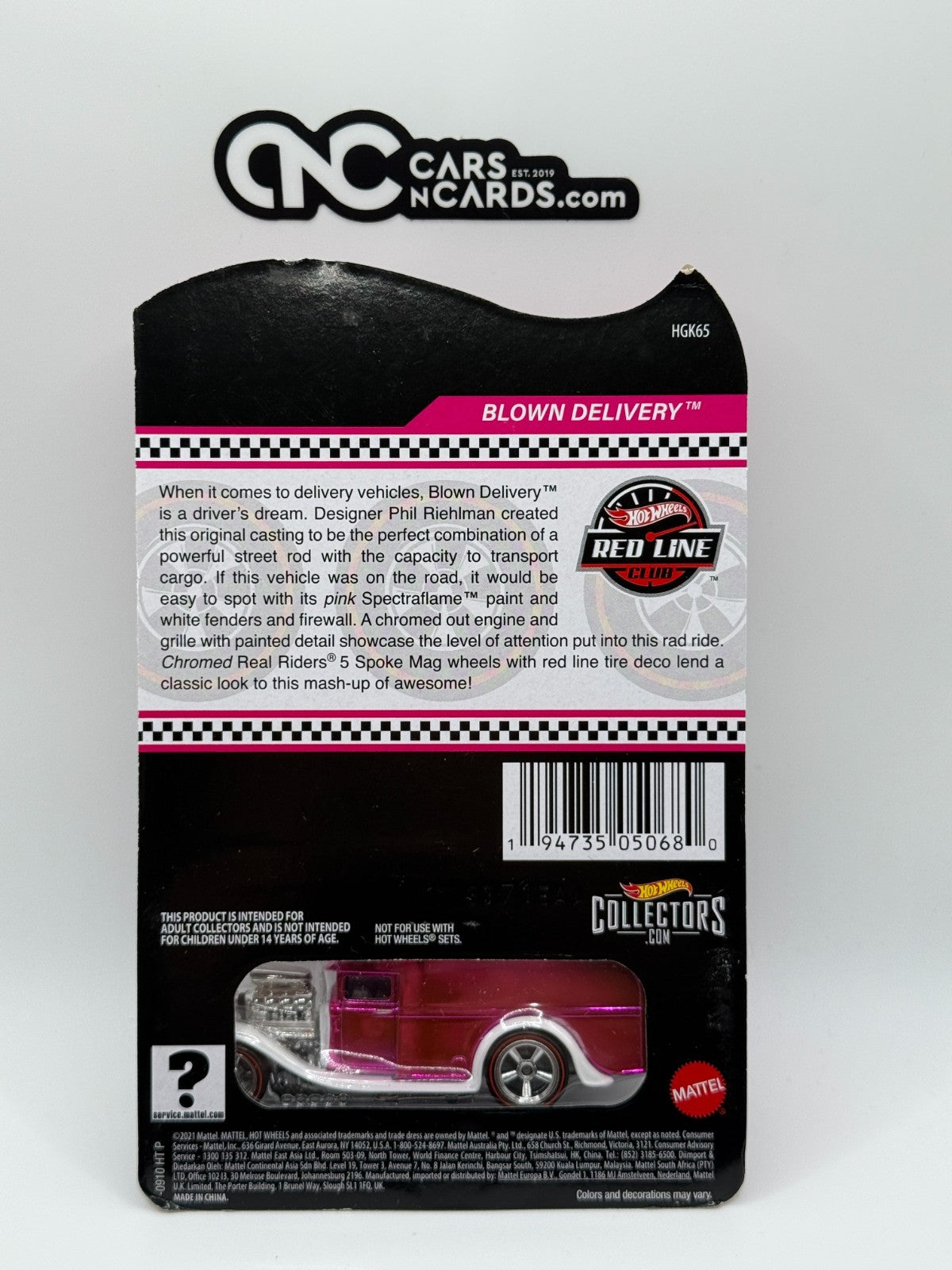 2022 Hot Wheels RLC Redline Club Pink Blown Delivery With Protector