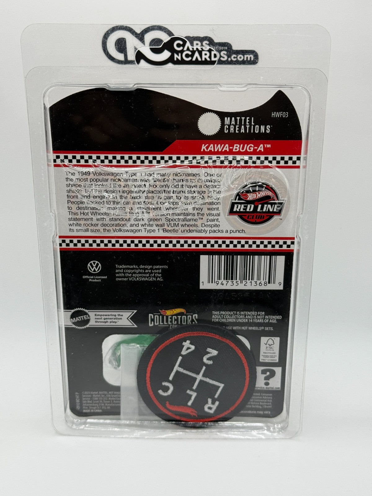 2024 Hot Wheels RLC Club Car Volkswagen Kawa-Bug-A With Patch/Pin & Protector